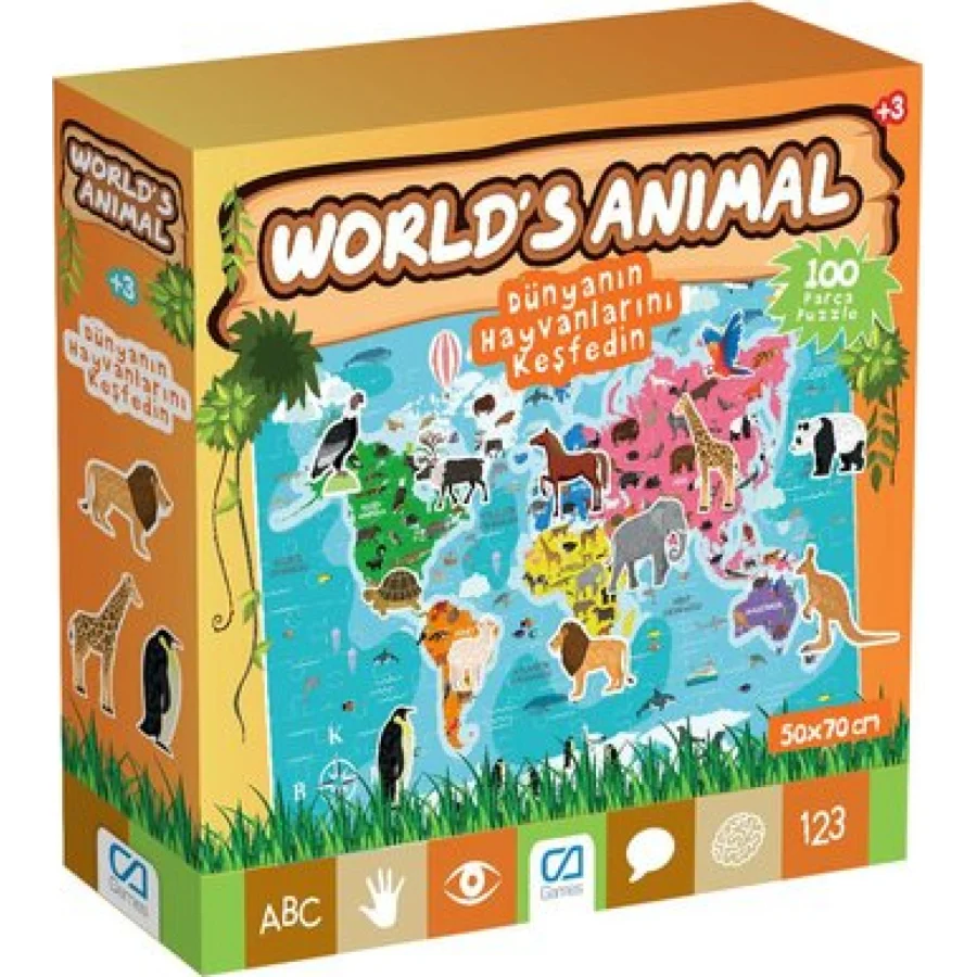 Games World's Animal 100 Parça Puzzle 5152