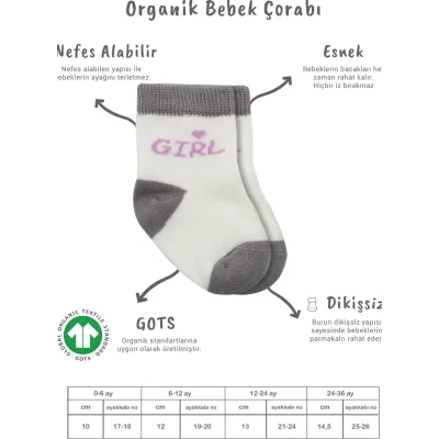 Bistyle Penye Boy And Girl Soket Çorap, 3'lü, Gri