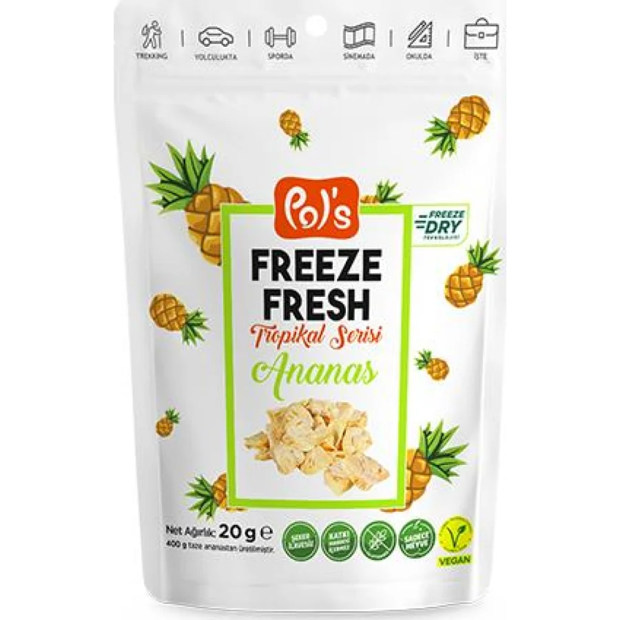 Pol’s Freeze Fresh Tropkal Serisi, Ananas, 20 g
