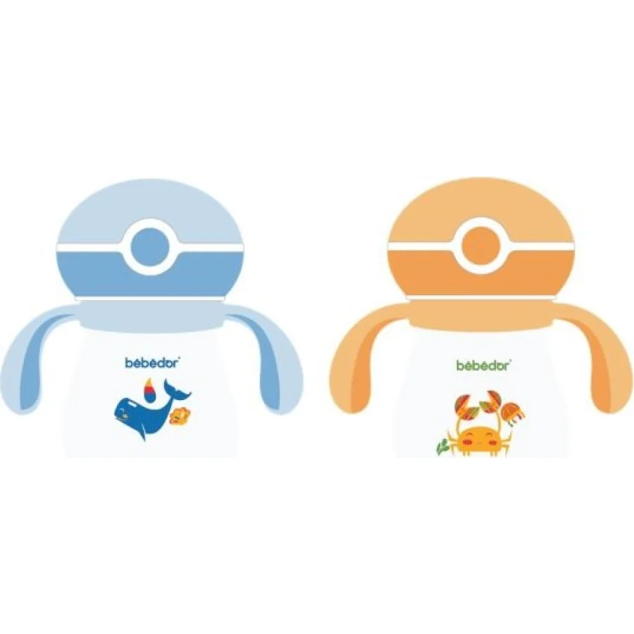 Bebedor Bas-Aç Kapaklı Kulplu PP Alıştırma Bardağı