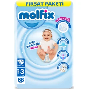 Molfix Bebek Bezi, 3 Beden, 68 Adet