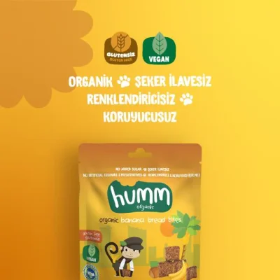 Humm Organik Glutensiz Vegan Muzlu Kek, 30 g