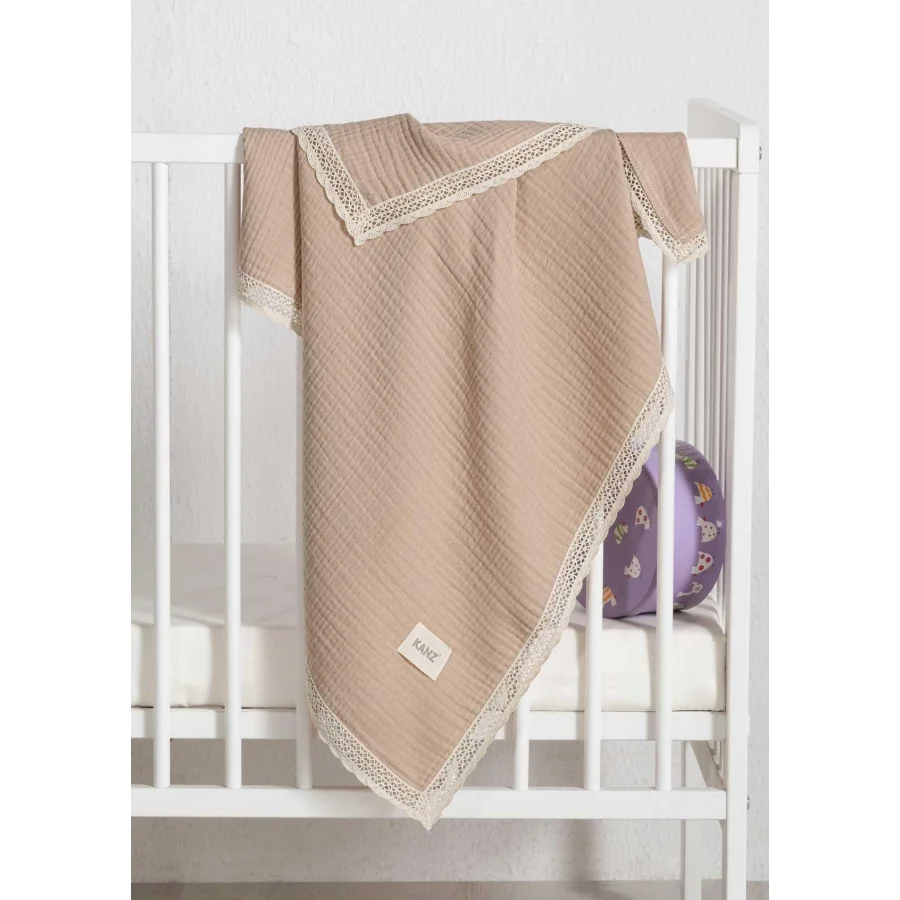 Kanz 4 Kat Kopanaki Müslin Pike, Bej