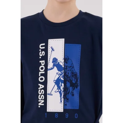 U.S. Polo Assn Uzun Kol Pijama Takım, Lacivert