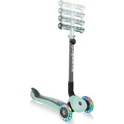 Globber Go Up Deluxe Scooter, Işıklı, Mint Yeşili