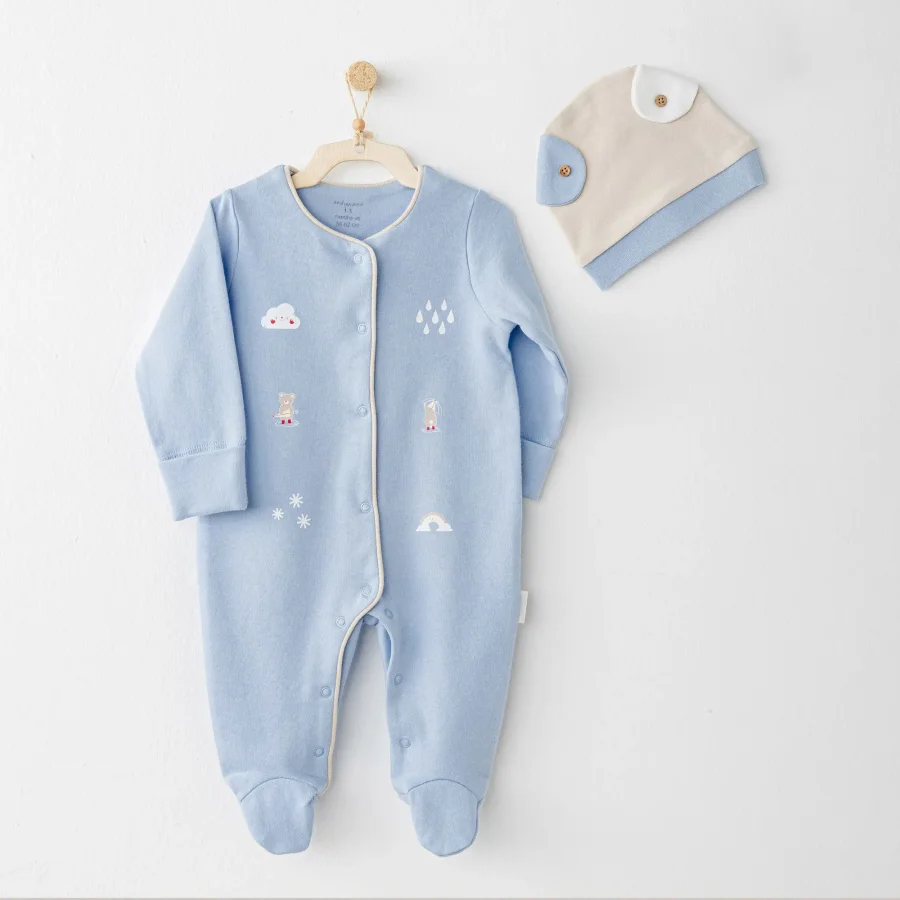 Andywawa Hat Set Rainbow Tulum Takım, Mavi