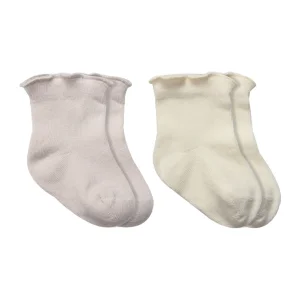 Bistyle Overlok Style Penye Soket Çorap, 2'li, Taş