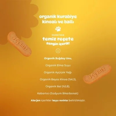 Humm Organik Ballı Kinoalı Kurabiye, 55 g