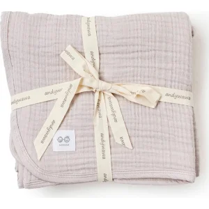 Andywawa Müslin Home Bebek Battaniye, 105x120 cm, Bej