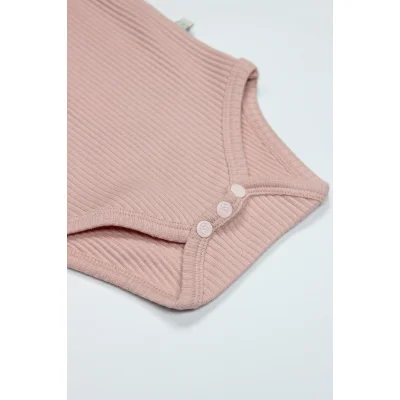 Bistyle Flying Bloom White Yarım Kol 2'Li Body 17118 Ekru Gül Kurusu