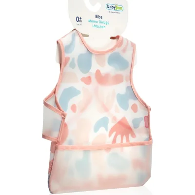 BabyJem Leke Tutmaz Giymeli Önlük, Pembe