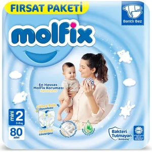Molfix Bebek Bezi, 2 Beden, 80 Adet