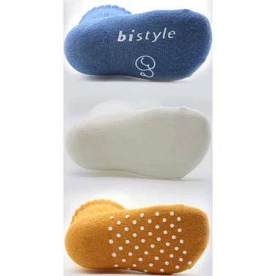 Bistyle Basic Kaymaz Penye Soket Çorap, 3'lü, İndigo, Ekru, Hardal