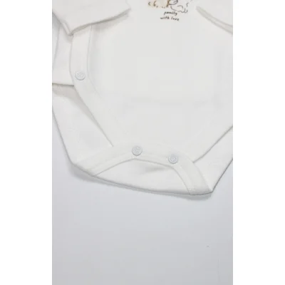 Bistyle Kruvaze Body Uzun Kol With You Family Bej