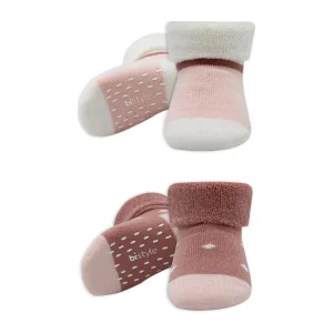 Bistyle Puanlı Kaymaz Havlu Soket Çorap, 2'li, Pudra, Pembe