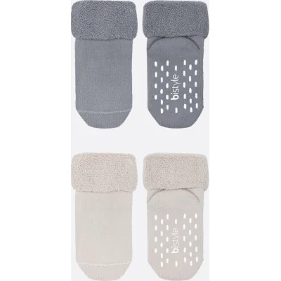Bistyle Havlu Soket Kaymaz Basic Boy, 2'li, Gri