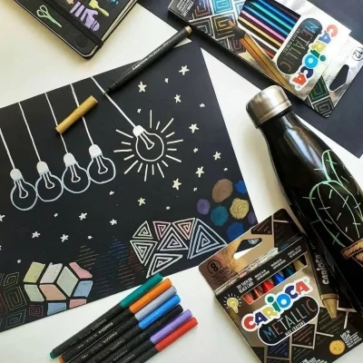 Carioca Metalik Kuru Boya Kalemi, 12'li