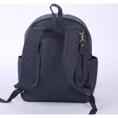 M&Y Dust Deri Anne Bebek Bakım Sırt Çantası, Lacivert