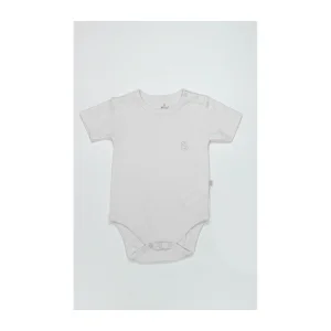 Bistyle Organik Natural Basic Style Yarım Kol Badi, Beyaz