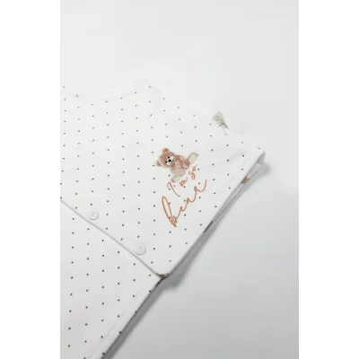 Bistyle I Am So Bear Çift Taraflı Bebe Yelek, Bej, Ekru