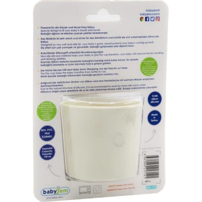 BabyJem Silikon Bardak, Ekru