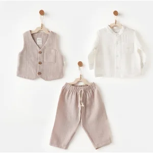 Andywawa Relax Time Takım, 3'lü, Bej