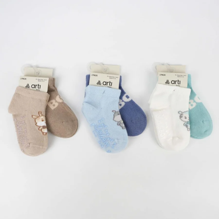 Katamino Aristo 2'Li Abs Erkek Bebek Patik Çorap K20406 Asorti