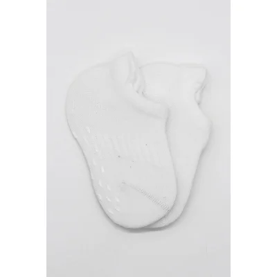 Bistyle 2'li Sneakers Kaymaz Basic Penye Çorap, Beyaz, Beyaz