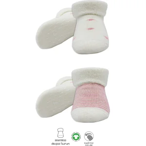 Bistyle 2'Li Havlu Soket Kaymaz Çorap 10504 Ekru Pudra