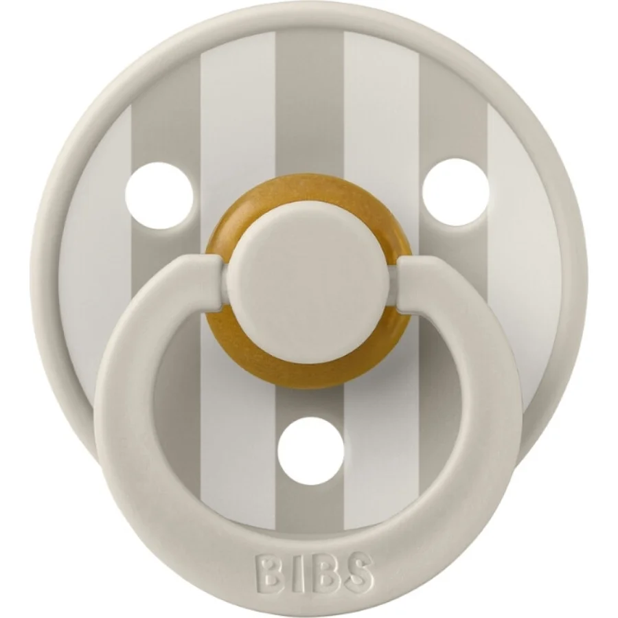 Bibs Studio Colour Block Kauçuk Emzik, 0-6 Ay, Sand/Ivory