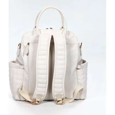 M&Y Kitty Deri Anne Bebek Bakım Sırt Çantası, Krem