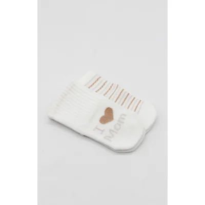 Bistyle Mom Dad Penye Kaymaz Soket Çorap, 2'li, Çember, Mom