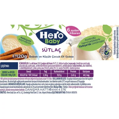 Hero Baby Sütlaç Kavanoz Mama, 120 g
