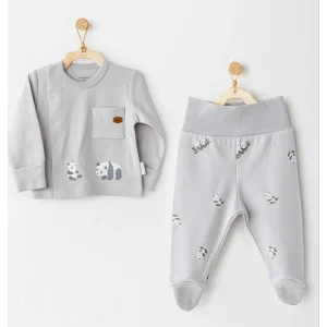 Andywawa Keep Smiling 2'li Zıbın Takım, Gri