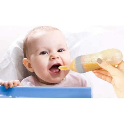 BabyJem Sıkmalı Kaşık, Gri