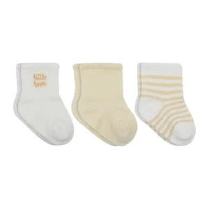 Bistyle Little Love Girl Penye Soket Çorap, 3'lü, Ekru