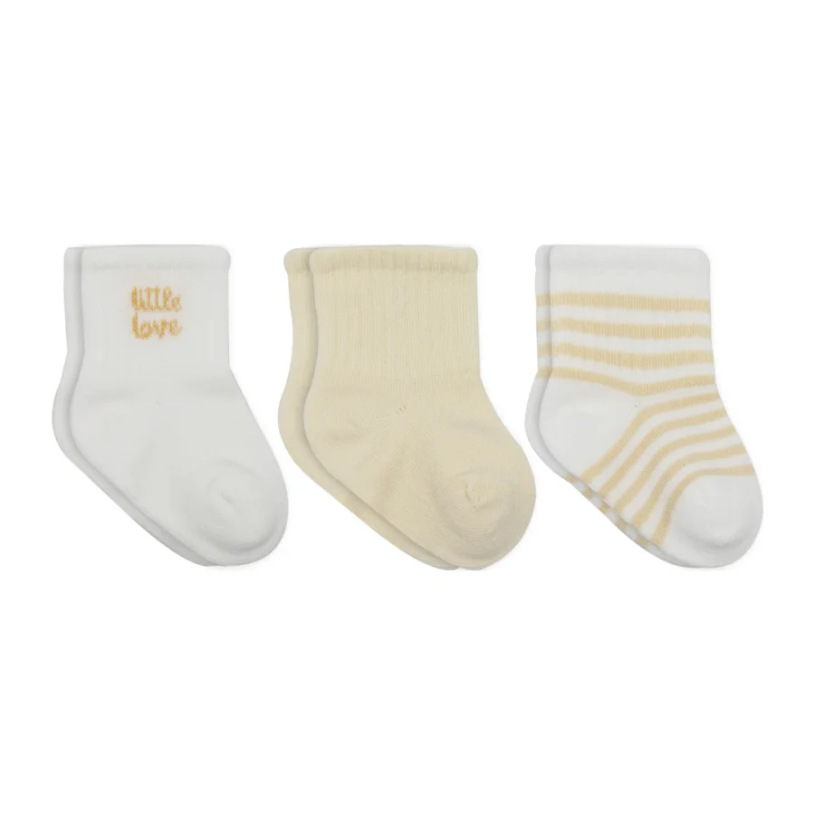Bistyle Little Love Girl Penye Soket Çorap, 3'lü, Ekru