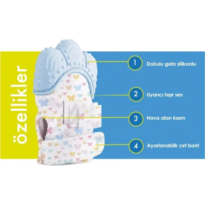 BabyJem Diş Kaşıyıcı Eldiven, Pembe