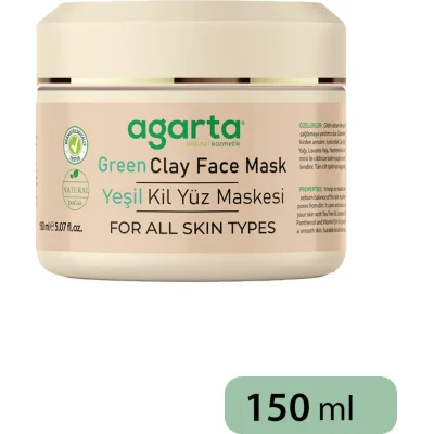 Agarta Yeşil Kil Yüz Maskesi, 150 ml