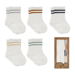 Bistyle Penye Kaymaz Çember Soket Çorap, 5'li, Ekru