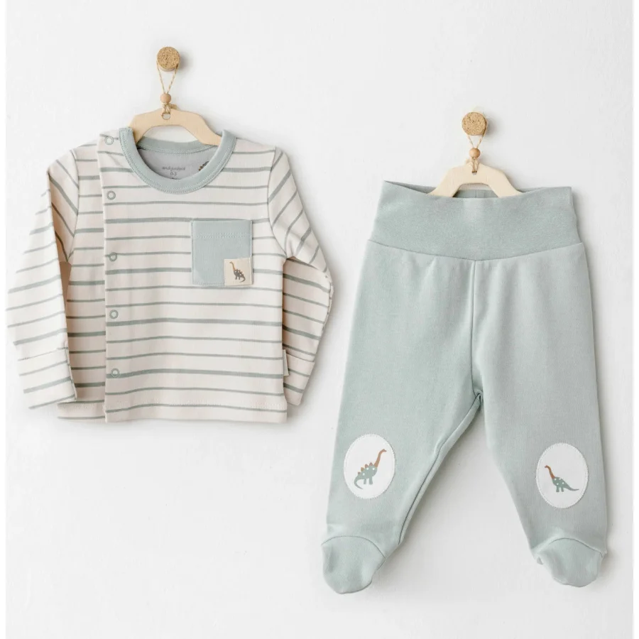 Andywawa Mummy S Snuggle Saurus Zıbın Takım, 2'li, Yeşil