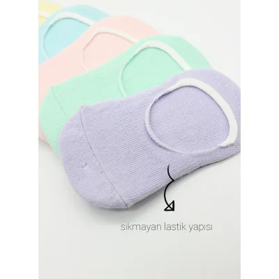 Bistyle 6'Lı Mix Babet Çorap 30101 Lila