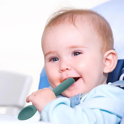 BabyJem Silikon Kaşık, Mint