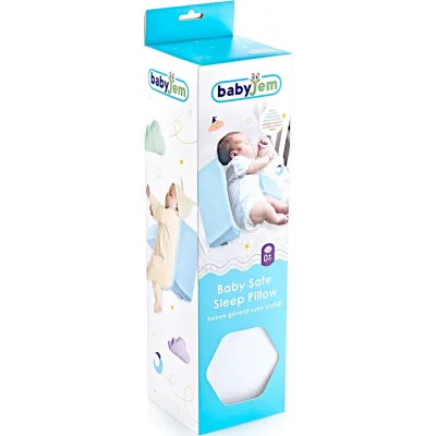 BabyJem Bebek Güvenli Uyku Yastığı, Beyaz