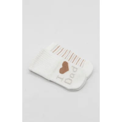 Bistyle Mom Dad Penye Kaymaz Soket Çorap, 2'li, Çember, Dad