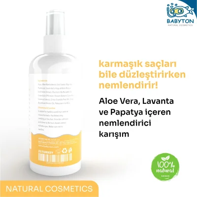 Babyton Bebek ve Çocuklar İçin Kolay Tarama Saç Spreyi, 200 ml