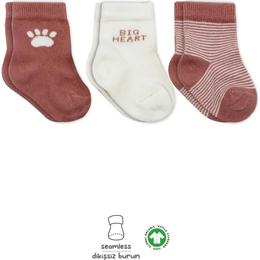 Bistyle 3'Lü Penye Soket Çorap 10110 Pudra