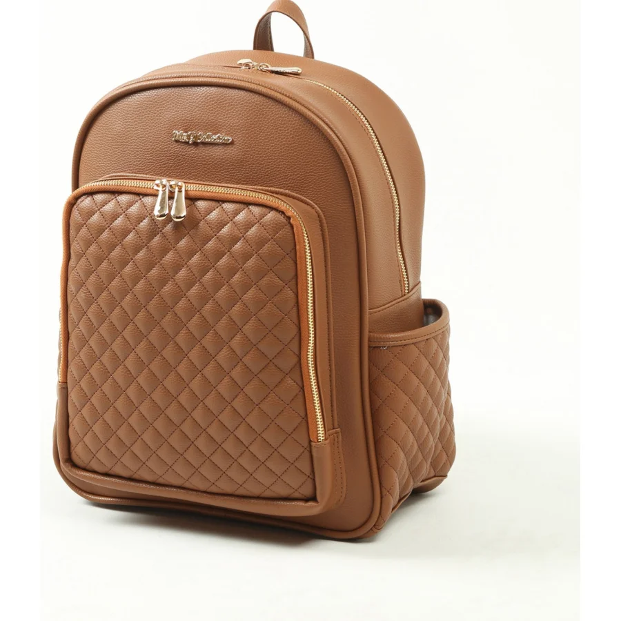 M&Y Dust Deri Anne Bebek Bakım Sırt Çantası, Taba