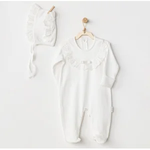 Andywawa Petit Love Bebek Tulum Takım, Ekru