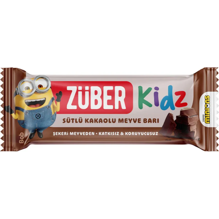 Züber Kidz Meyve Barı, 25 g, Kakaolu